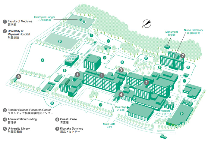 Kiyotake Campus Map